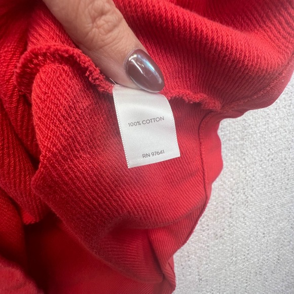 Jill Women's Red Cotton Short Sleeve Top Sailor‎ Collar V Neck Casual Blouse - Picture 8 of 9